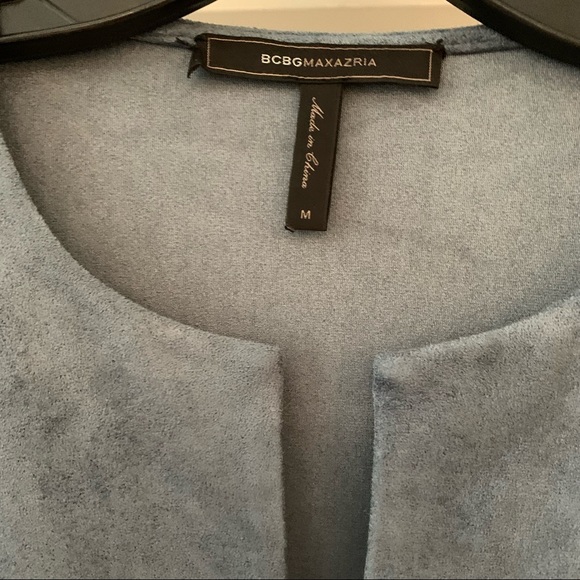 💞3 for $50💞BCBGMAXAZRIA Faux Suede Dress Blue size M - Picture 5 of 11